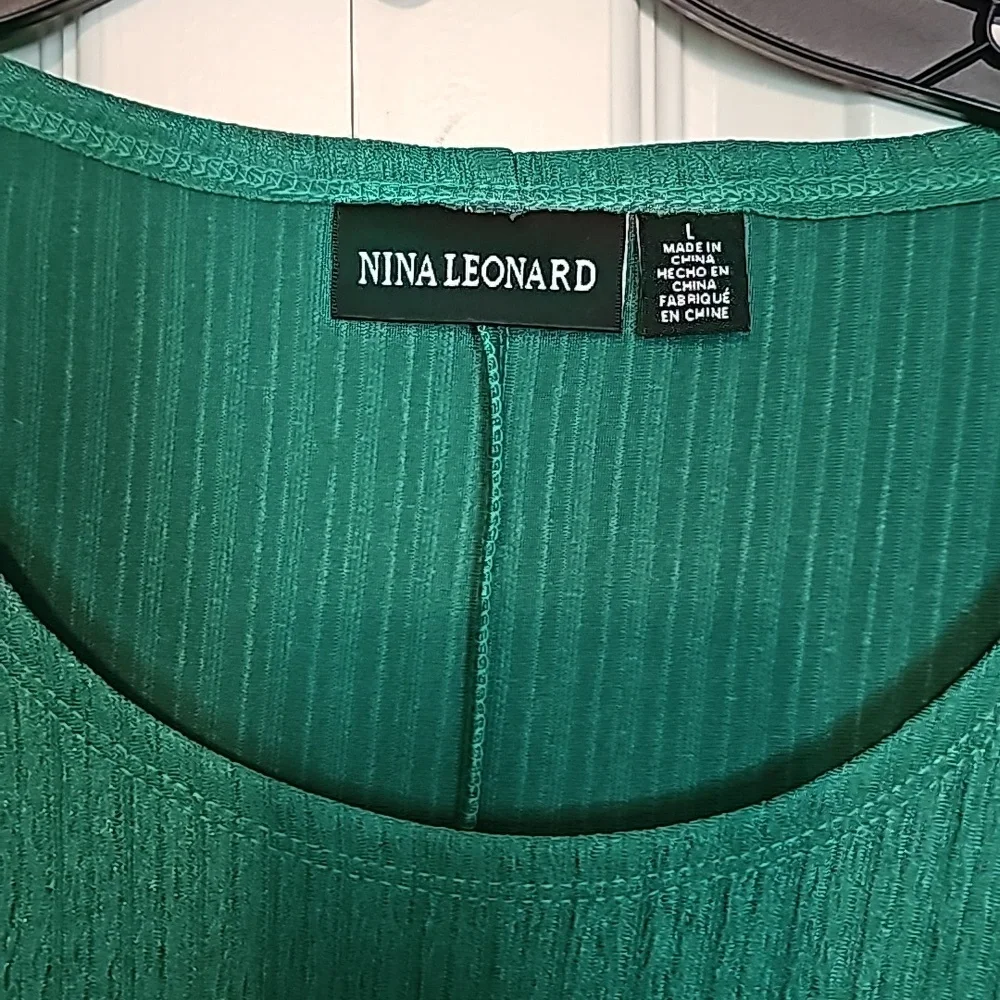 Nina Leonard Green sleeveless swing dress , like new XL - Picture 3 of 4